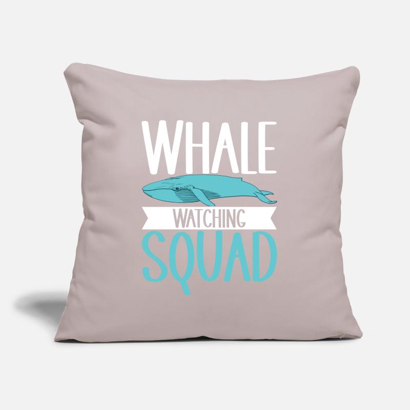 Observateurs de baleines Housse de coussin décorative 45 x 45 cm