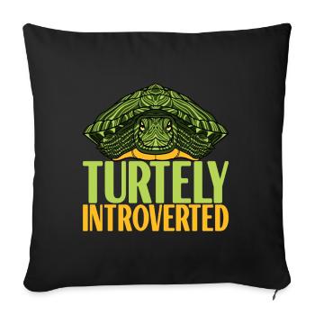 Turtle Turtle Aquatic turtle - Sofa pillowcase 17,3'' x 17,3'' (45 x 45 cm) - black - Front