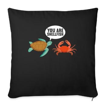 Turtle Turtle Aquatic turtle - Sofa pillowcase 17,3'' x 17,3'' (45 x 45 cm) - black - Front