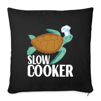 Turtle Turtle Aquatic turtle - Sofa pillowcase 17,3'' x 17,3'' (45 x 45 cm) - black - Front