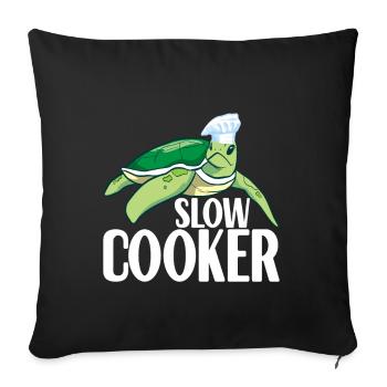 Turtle Turtle Aquatic turtle - Sofa pillowcase 17,3'' x 17,3'' (45 x 45 cm) - black - Front