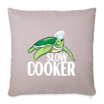 Tortue Tortue aquatique - Housse de coussin décorative 45 x 45 cm - taupe clair - Devant