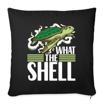Turtle Turtle Aquatic turtle - Sofa pillowcase 17,3'' x 17,3'' (45 x 45 cm) - black - Front