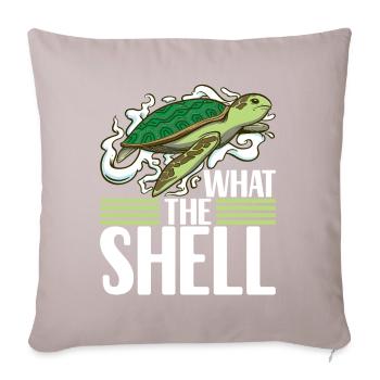 Tortue Tortue aquatique - Housse de coussin décorative 45 x 45 cm - taupe clair - Devant