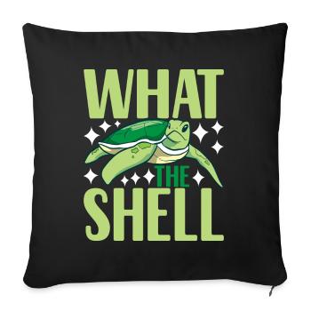 Turtle Turtle Aquatic turtle - Sofa pillowcase 17,3'' x 17,3'' (45 x 45 cm) - black - Front