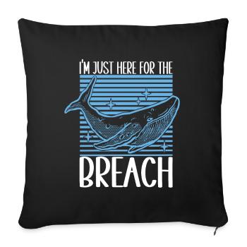 Whale Watchers - Sofa pillowcase 17,3'' x 17,3'' (45 x 45 cm) - black - Front