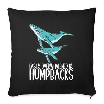 Whale Watchers - Sofa pillowcase 17,3'' x 17,3'' (45 x 45 cm) - black - Front