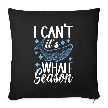 Whale Watchers - Sofa pillowcase 17,3'' x 17,3'' (45 x 45 cm) - black - Front