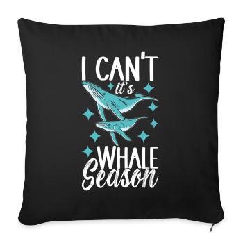 Whale Watchers - Sofa pillowcase 17,3'' x 17,3'' (45 x 45 cm) - black - Front