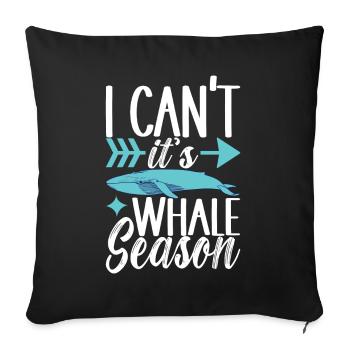 Whale Watchers - Sofa pillowcase 17,3'' x 17,3'' (45 x 45 cm) - black - Front