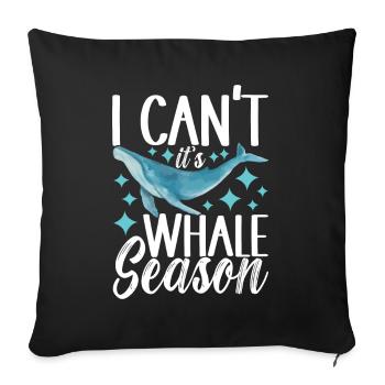 Whale Watchers - Sofa pillowcase 17,3'' x 17,3'' (45 x 45 cm) - black - Front