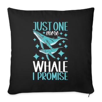Whale Watchers - Sofa pillowcase 17,3'' x 17,3'' (45 x 45 cm) - black - Front