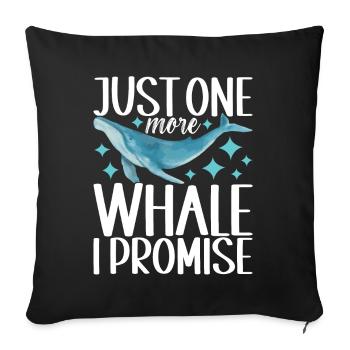 Whale Watchers - Sofa pillowcase 17,3'' x 17,3'' (45 x 45 cm) - black - Front