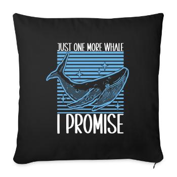 Whale Watchers - Sofa pillowcase 17,3'' x 17,3'' (45 x 45 cm) - black - Front