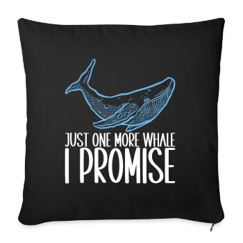 Whale Watchers - Sofa pillowcase 17,3'' x 17,3'' (45 x 45 cm) - black - Front