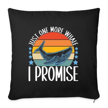 Whale Watchers - Sofa pillowcase 17,3'' x 17,3'' (45 x 45 cm) - black - Front