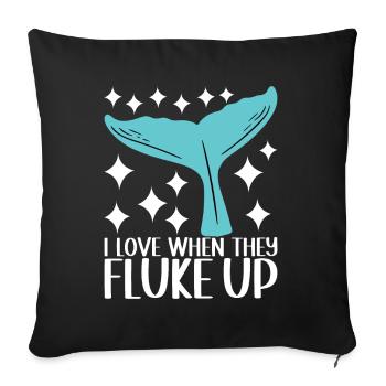 Whale Watchers - Sofa pillowcase 17,3'' x 17,3'' (45 x 45 cm) - black - Front