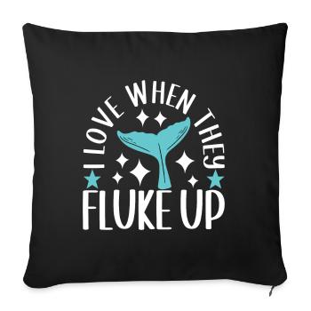Whale Watchers - Sofa pillowcase 17,3'' x 17,3'' (45 x 45 cm) - black - Front