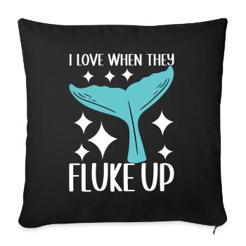Whale Watchers - Sofa pillowcase 17,3'' x 17,3'' (45 x 45 cm) - black - Front