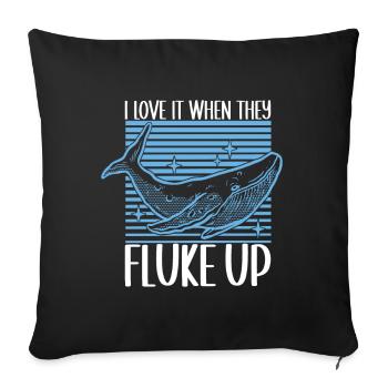Whale Watchers - Sofa pillowcase 17,3'' x 17,3'' (45 x 45 cm) - black - Front