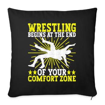 Wrestling Ringen Ringer - Sofakissenbezug 45 x 45 cm - Schwarz - Vorne