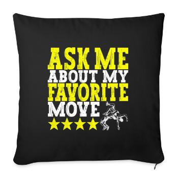 Lutte Lutteurs Lutteurs - Housse de coussin décorative 45 x 45 cm - noir - Devant