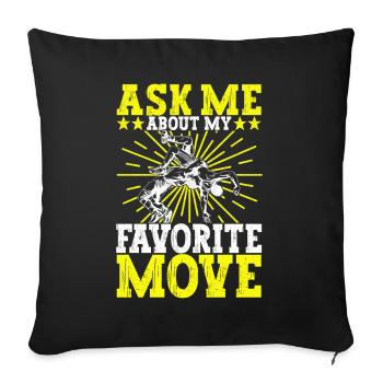 Lutte Lutteurs Lutteurs - Housse de coussin décorative 45 x 45 cm - noir - Devant