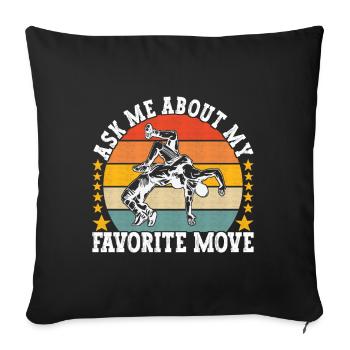 Lutte Lutteurs Lutteurs - Housse de coussin décorative 45 x 45 cm - noir - Devant