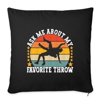 Lutte Lutteurs Lutteurs - Housse de coussin décorative 45 x 45 cm - noir - Devant