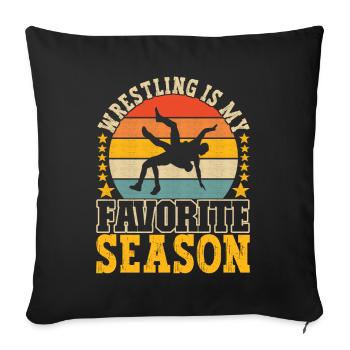 Wrestling Ringen Ringer - Sofakissenbezug 45 x 45 cm - Schwarz - Vorne