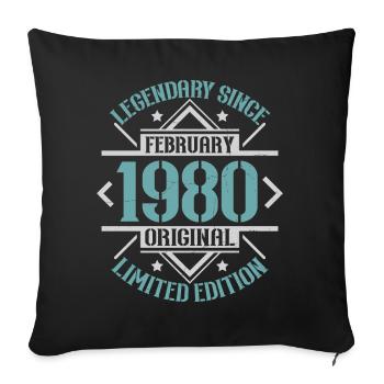 Legendary since February 1980 limited edition - Sofa pillowcase 17,3'' x 17,3'' (45 x 45 cm) - black - Front