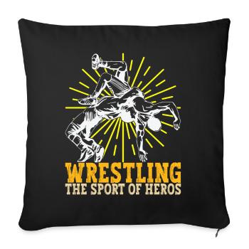 Lutte Lutteurs Lutteurs - Housse de coussin décorative 45 x 45 cm - noir - Devant