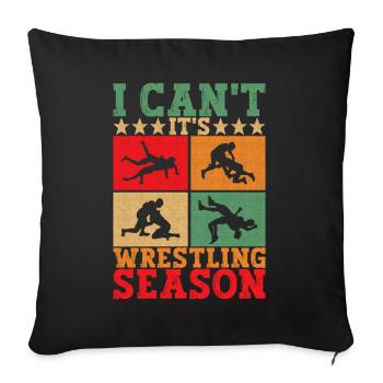 Lutte Lutteurs Lutteurs - Housse de coussin décorative 45 x 45 cm - noir - Devant