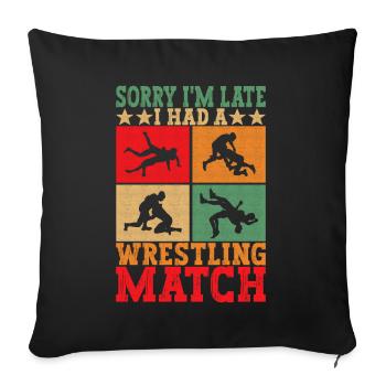 Lutte Lutteurs Lutteurs - Housse de coussin décorative 45 x 45 cm - noir - Devant