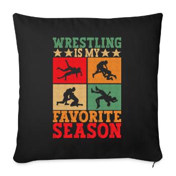 Wrestling Ringen Ringer - Sofakissenbezug 45 x 45 cm - Schwarz - Vorne