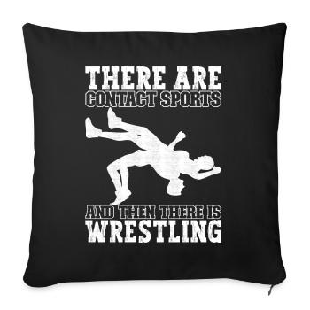 Wrestling Ringen Ringer - Sofakissenbezug 45 x 45 cm - Schwarz - Vorne