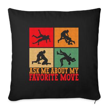 Wrestling Ringen Ringer - Sofakissenbezug 45 x 45 cm - Schwarz - Vorne