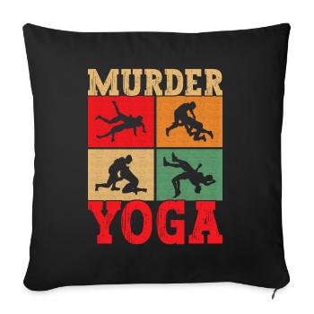 Lutte Lutteurs Lutteurs - Housse de coussin décorative 45 x 45 cm - noir - Devant