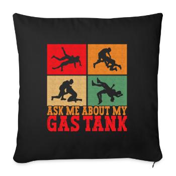 Wrestling Wrestling Wrestlers - Sofa pillowcase 17,3'' x 17,3'' (45 x 45 cm) - black - Front
