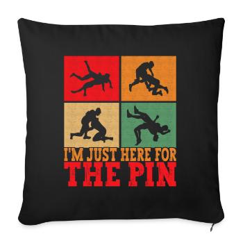 Wrestling Ringen Ringer - Sofakissenbezug 45 x 45 cm - Schwarz - Vorne