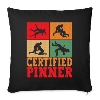 Wrestling Ringen Ringer - Sofakissenbezug 45 x 45 cm - Schwarz - Vorne