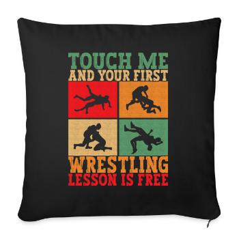 Wrestling Ringen Ringer - Sofakissenbezug 45 x 45 cm - Schwarz - Vorne