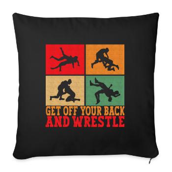 Lutte Lutteurs Lutteurs - Housse de coussin décorative 45 x 45 cm - noir - Devant