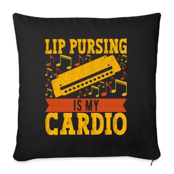 Harmonica Harmonica - Sofa pillowcase 17,3'' x 17,3'' (45 x 45 cm) - black - Front