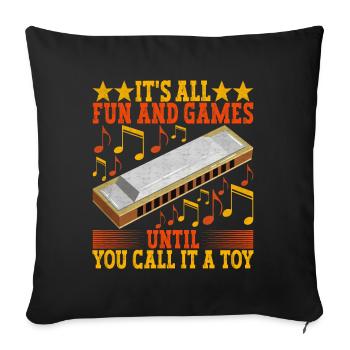 Harmonica Harmonica - Sofa pillowcase 17,3'' x 17,3'' (45 x 45 cm) - black - Front