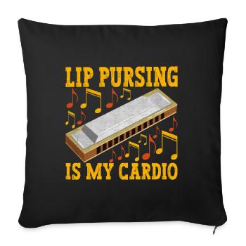 Harmonica Harmonica - Sofa pillowcase 17,3'' x 17,3'' (45 x 45 cm) - black - Front