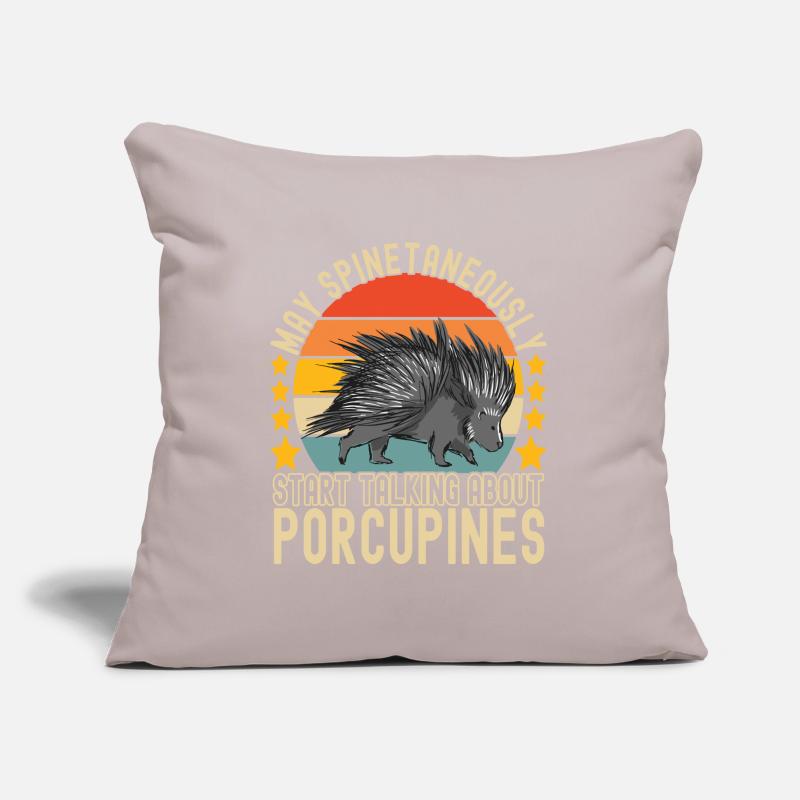 Porc-épic mignon Housse de coussin décorative 45 x 45 cm