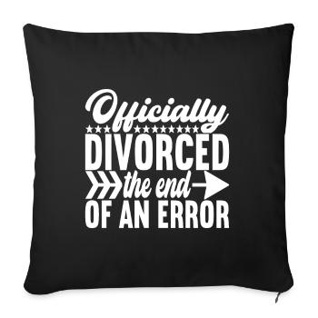 Divorce Divorcé - Housse de coussin décorative 45 x 45 cm - noir - Devant