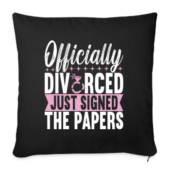 Divorce Divorcé - Housse de coussin décorative 45 x 45 cm - noir - Devant