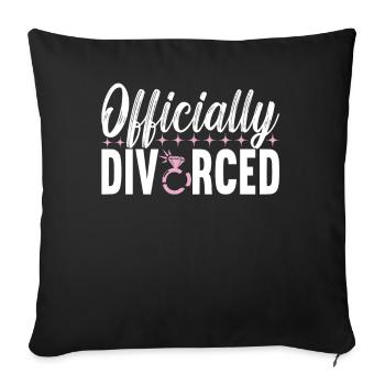 Divorce Divorcé - Housse de coussin décorative 45 x 45 cm - noir - Devant